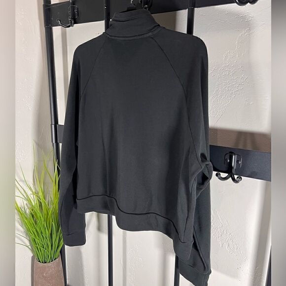 Puma half zipper cropped pull over sweatshirt black size XL - Picture 8 of 15